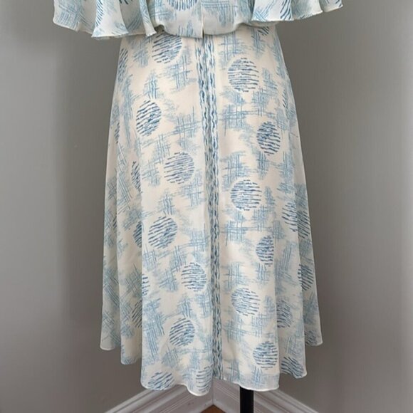 Vintage Ann Michael Flutter Sleeve Dress Sz 8 - Picture 8 of 10